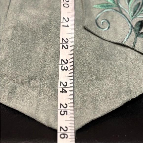 Draper’s & Damon’s Floral Embroidered suede feel Women's Blazer in Spruce M NWT - Picture 12 of 12